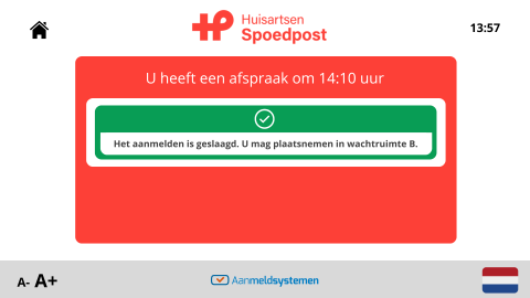 Check-in confirmation